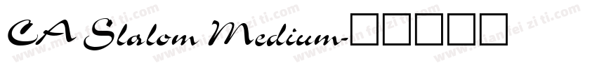 CA Slalom Medium字体转换